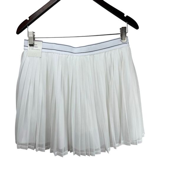 CALIA Women's White Pleated Mesh Skort - Picture 8 of 11